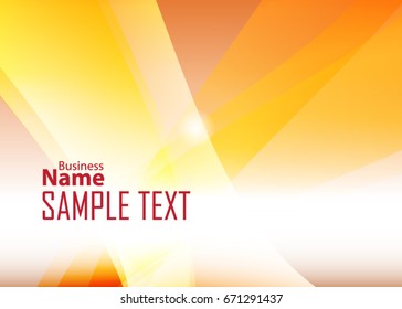 Orange abstract template for card or banner. Metal Background with waves and reflections. Business background, silver, illustration. Illustration of abstract background with a metallic element