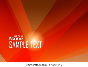 Orange abstract template for card or banner. Metal Background with waves and reflections. Business background, silver, illustration. Illustration of abstract background with a metallic element