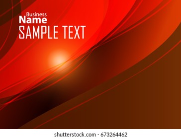 Orange abstract template for card or banner. Metal Background with waves and reflections. Business background, silver, illustration. Illustration of abstract background with a metallic element