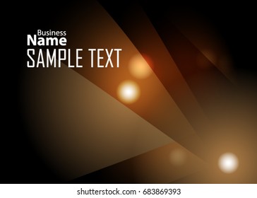 Orange abstract template for card or banner. Metal Background with waves and reflections. Business background, silver, illustration. Illustration of abstract background with a metallic element