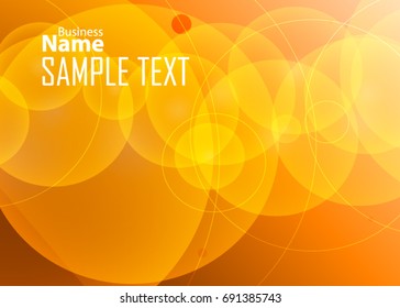 Orange abstract template for card or banner. Metal Background with waves and reflections. Business background, silver, illustration. Illustration of abstract background with a metallic element