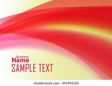 Orange abstract template for card or banner. Metal Background with waves and reflections. Business background, silver, illustration. Illustration of abstract background with a metallic element