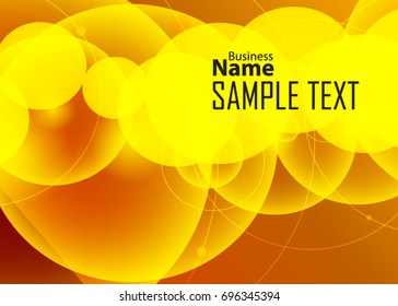 Orange abstract template for card or banner. Metal Background with waves and reflections. Business background, silver, illustration. Illustration of abstract background with a metallic element