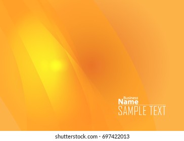 Orange abstract template for card or banner. Metal Background with waves and reflections. Business background, silver, illustration. Illustration of abstract background with a metallic element