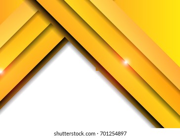 Orange abstract template for card or banner. Metal Background with waves and reflections. Business background, silver, illustration. Illustration of abstract background with a metallic element