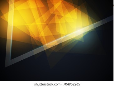 Orange abstract template for card or banner. Metal Background with waves and reflections. Business background, silver, illustration. Illustration of abstract background with a metallic element