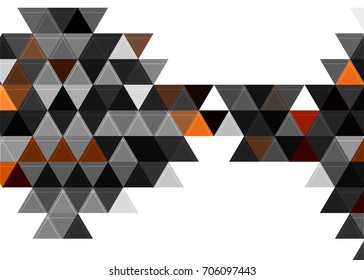 Orange abstract template for card or banner. Metal Background with waves and reflections. Business background, silver, illustration. Illustration of abstract background with a metallic element