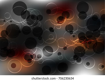 Orange abstract template for card or banner. Metal Background with waves and reflections. Business background, silver, illustration. Illustration of abstract background with a metallic element