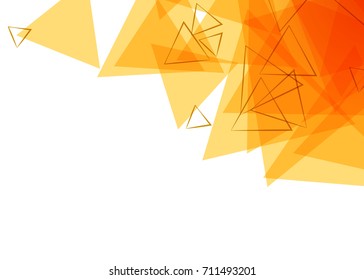 Orange abstract template for card or banner. Metal Background with waves and reflections. Business background, silver, illustration. Illustration of abstract background with a metallic element