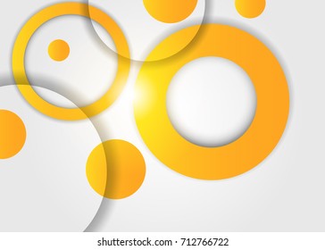 Orange abstract template for card or banner. Metal Background with waves and reflections. Business background, silver, illustration. Illustration of abstract background with a metallic element