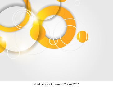 Orange abstract template for card or banner. Metal Background with waves and reflections. Business background, silver, illustration. Illustration of abstract background with a metallic element