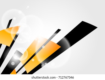 Orange abstract template for card or banner. Metal Background with waves and reflections. Business background, silver, illustration. Illustration of abstract background with a metallic element
