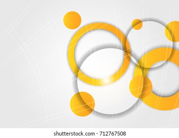Orange abstract template for card or banner. Metal Background with waves and reflections. Business background, silver, illustration. Illustration of abstract background with a metallic element