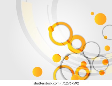 Orange abstract template for card or banner. Metal Background with waves and reflections. Business background, silver, illustration. Illustration of abstract background with a metallic element