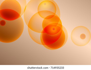 Orange abstract template for card or banner. Metal Background with waves and reflections. Business background, silver, illustration. Illustration of abstract background with a metallic element