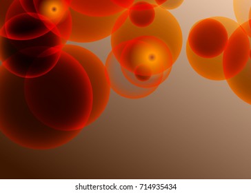 Orange abstract template for card or banner. Metal Background with waves and reflections. Business background, silver, illustration. Illustration of abstract background with a metallic element