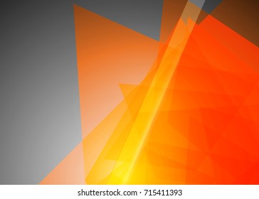 Orange abstract template for card or banner. Metal Background with waves and reflections. Business background, silver, illustration. Illustration of abstract background with a metallic element