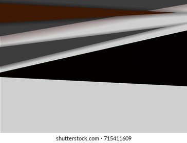 Orange abstract template for card or banner. Metal Background with waves and reflections. Business background, silver, illustration. Illustration of abstract background with a metallic element