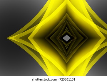 Orange abstract template for card or banner. Metal Background with waves and reflections. Business background, silver, illustration. Illustration of abstract background with a metallic element