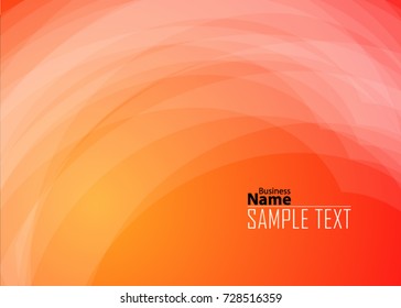 Orange abstract template for card or banner. Metal Background with waves and reflections. Business background, silver, illustration. Illustration of abstract background with a metallic element