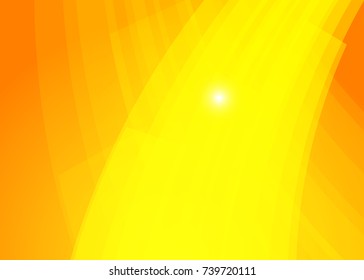 Orange abstract template for card or banner. Metal Background with waves and reflections. Business background, silver, illustration. Illustration of abstract background with a metallic element