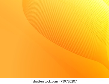 Orange abstract template for card or banner. Metal Background with waves and reflections. Business background, silver, illustration. Illustration of abstract background with a metallic element