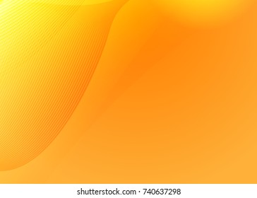 Orange abstract template for card or banner. Metal Background with waves and reflections. Business background, silver, illustration. Illustration of abstract background with a metallic element
