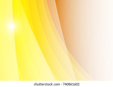 Orange abstract template for card or banner. Metal Background with waves and reflections. Business background, silver, illustration. Illustration of abstract background with a metallic element