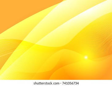 Orange abstract template for card or banner. Metal Background with waves and reflections. Business background, silver, illustration. Illustration of abstract background with a metallic element
