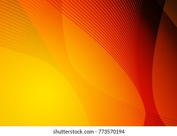 Plantilla abstracta naranja para tarjeta o banner. Fondo metálico con ondas y reflejos. Antecedentes empresariales, plata, ilustración. Ilustración de fondo abstracto con un elemento metálico
