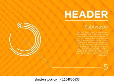 Orange abstract texture background with header. Vector background for presentation, book design, slide, poster, flyer, website backgrounds or advertising.
