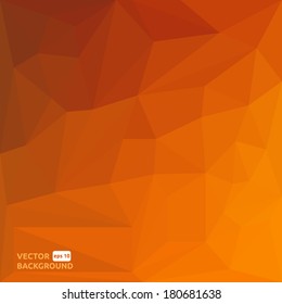 Orange abstract triangle background. Vector illustration.