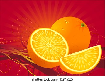 Orange abstract. Vector.