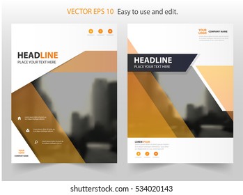 Orange abstract Vector annual report Leaflet Brochure Flyer, book cover layout design, abstract business presentation template, a4 size 