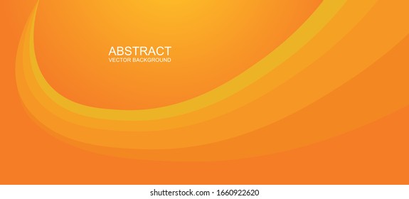 Orange Abstract Vector Background 3D Paper Art Style For Cover Design, Book Design, Poster, Flyer, Banner, Website Backgrounds or Advertising