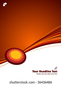 orange abstract vector illustration business background with plenty of copy space for you own text