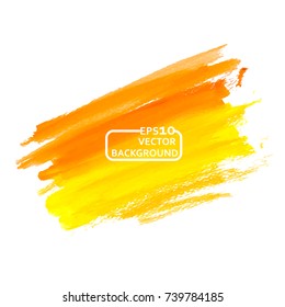 Orange Abstract vector watercolor background.