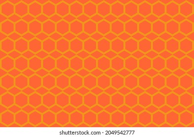 fondo de pantalla abstracto de color naranja. ilustración de fondo naranja moderna con patrón hexagonal