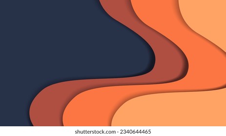 fondo de onda abstracta naranja para banner.tema de otoño, fondo web 