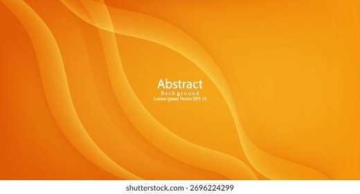 Abstrakter orangefarbener Wellenhintergrund mit glattem Farbverlauf. Anzug für Banner, Web, Broschüre, Broschüre und Präsentation