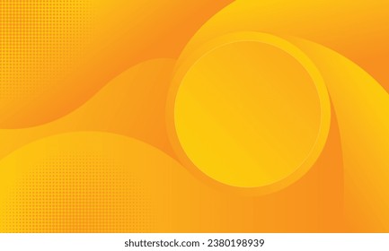 Orange Abstract Wave with Line Background Template. Dynamic Shape Composition