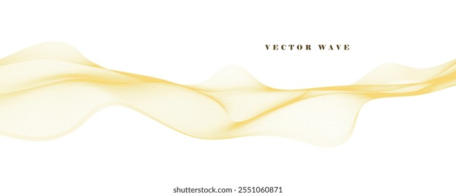 Orange abstract wave lines. Abstract wave design element.	