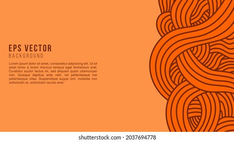 Orange abstract wavy line vector illustration editable background. can use for poster, business banner, flyer, pamphlet, advertisement, brochure, catalog, web, site, website, presentation, book cover