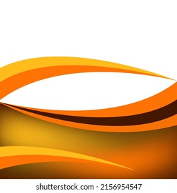 Orange abstract, wavy transition. Light to dark gradual yellow waves. Dune, desert, tulle, sunset, citrus, buddhist monk. Carrot hair. Gradual change. White background. Intangible Illustration Vector
