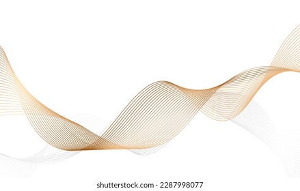 Orange abstract, wavy transition. Light to dark gradual yellow waves. Dune, desert, tulle, sunset, citrus, buddhist monk. Carrot hair. Gradual change. White background. Intangible Illustration Vector
