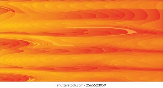 Orange abstract, wavy transition. Light to dark gradual yellow waves. Dune, desert, tulle, sunset, citrus, buddhist monk. EPS 10