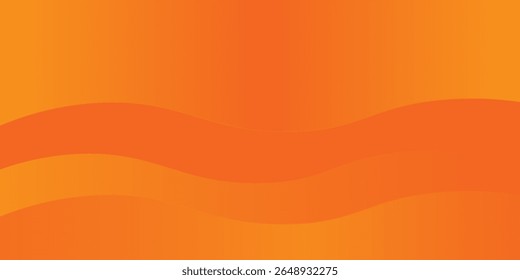 Orange abstract, wavy transition. Light to dark gradual yellow waves. Dune, desert, tulle, sunset, citrus, buddhist monk. Carrot hair. Gradual change. White background. Intangible Illustration Vector