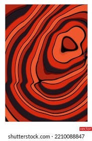 Orange Abstraction. Abstraction of flowing lines. Cover template. Text carpet pad. Template for presentation, flyer with copy space