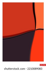 Orange Abstraction. Vertical geometric abstraction. Template for presentation, advertising, text with copy space. Vector