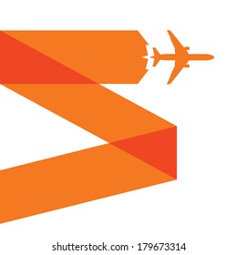orange airplane icon